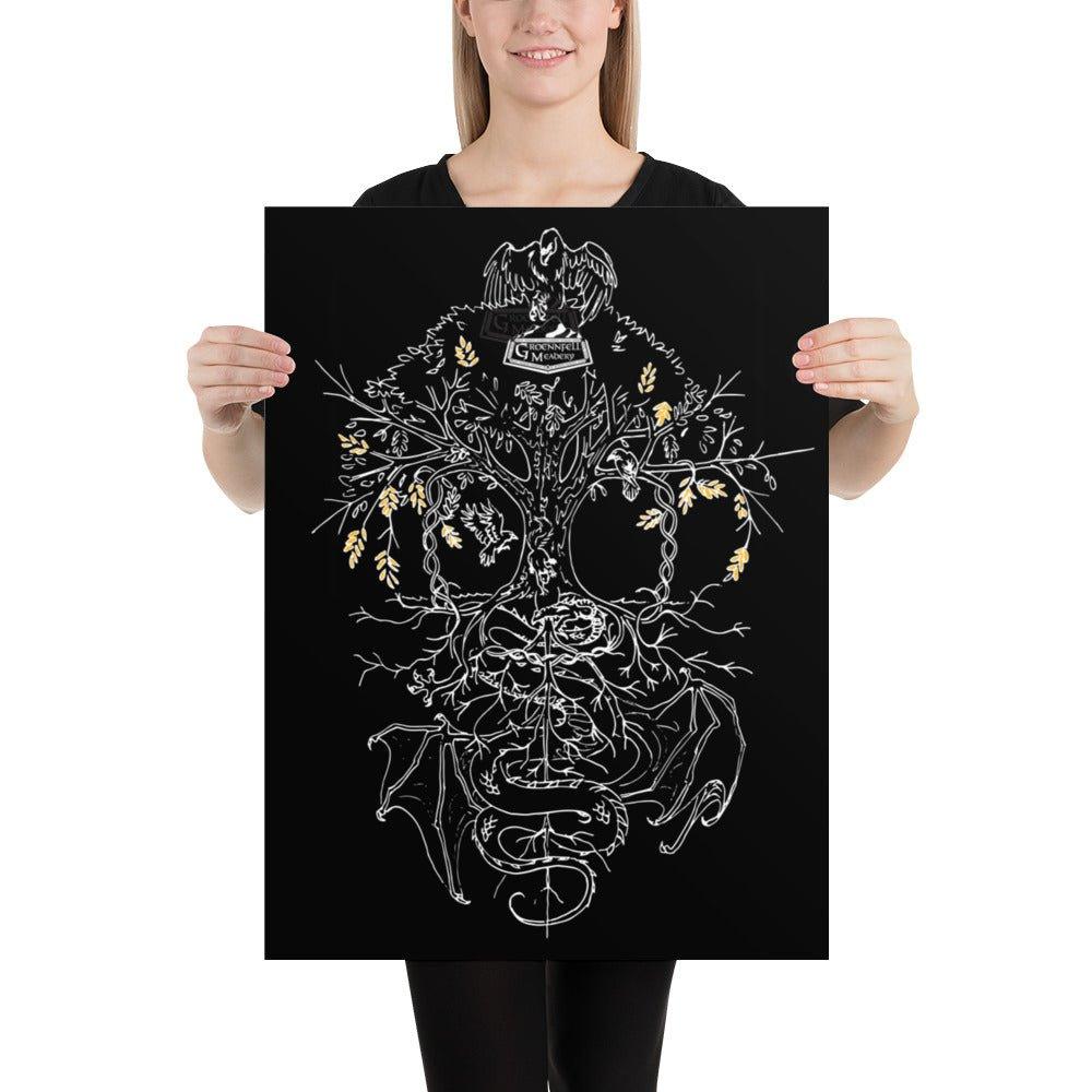 Yggdrasil Gold Details Poster - Groennfell & Havoc Mead Store